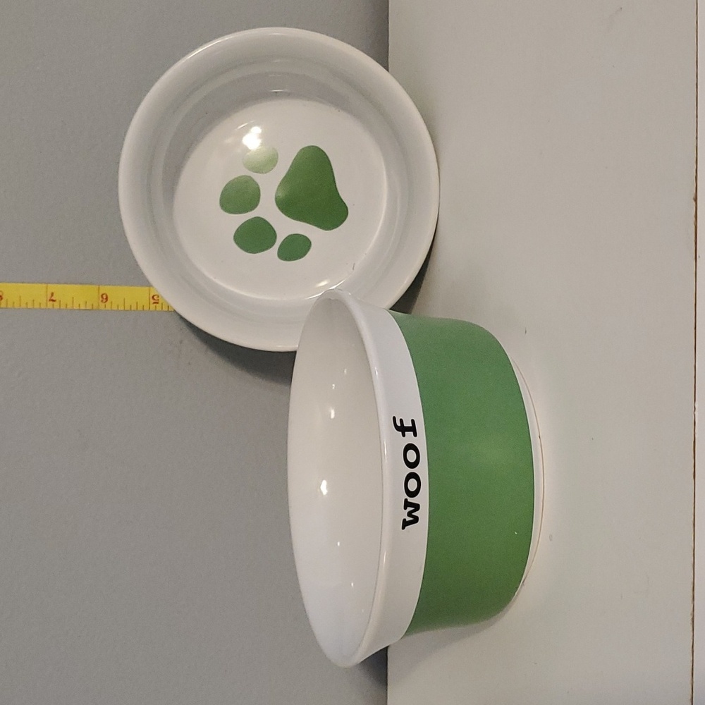 Doghaus ceramic pet bowl x 2 bowl set as pictured